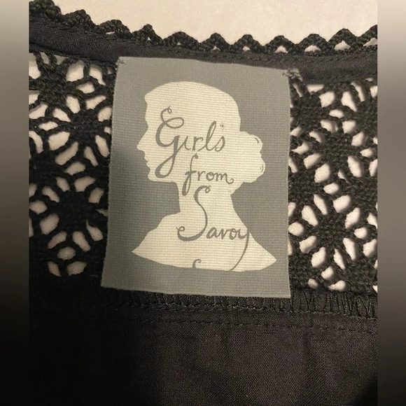 Anthropologie Girls From Savoy Linen Blend Black Dress - Picture 7 of 11